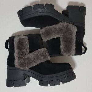 UGG Women’s Brooklyn Sunburst Waterproof In Black Suede Sz 11